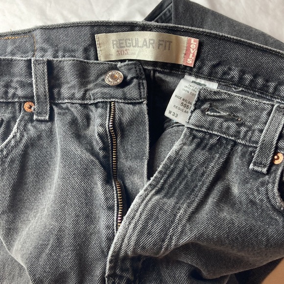 Levi’s 505 Regular Fit 33 X 30 Black - Picture 6 of 13